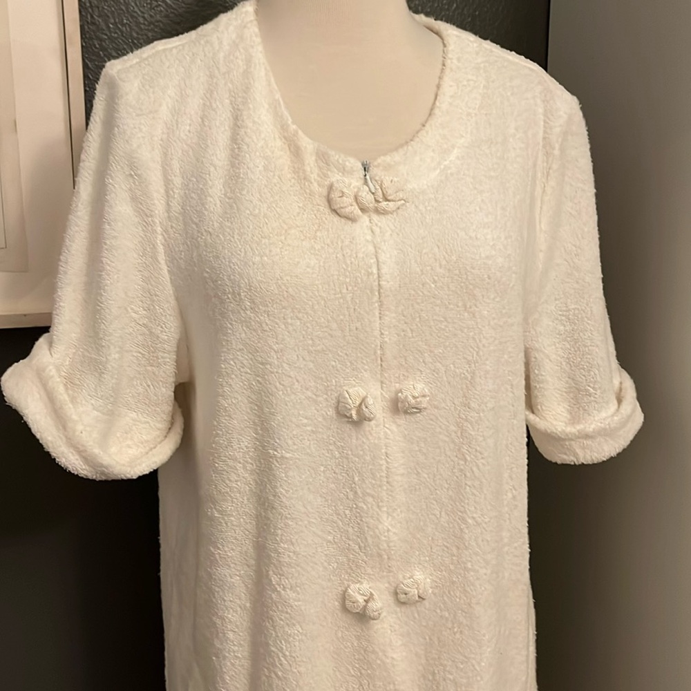 Garnet Hill terry gown with zipper
